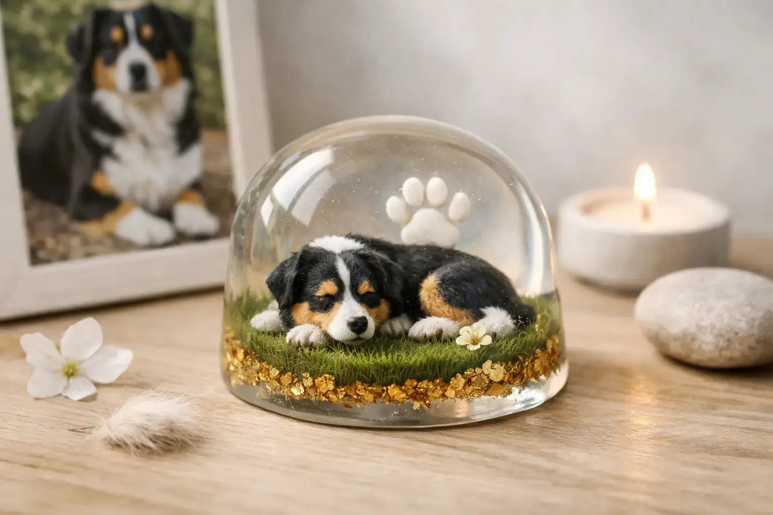 Custom Pet Memorial Resin Keepsake Example