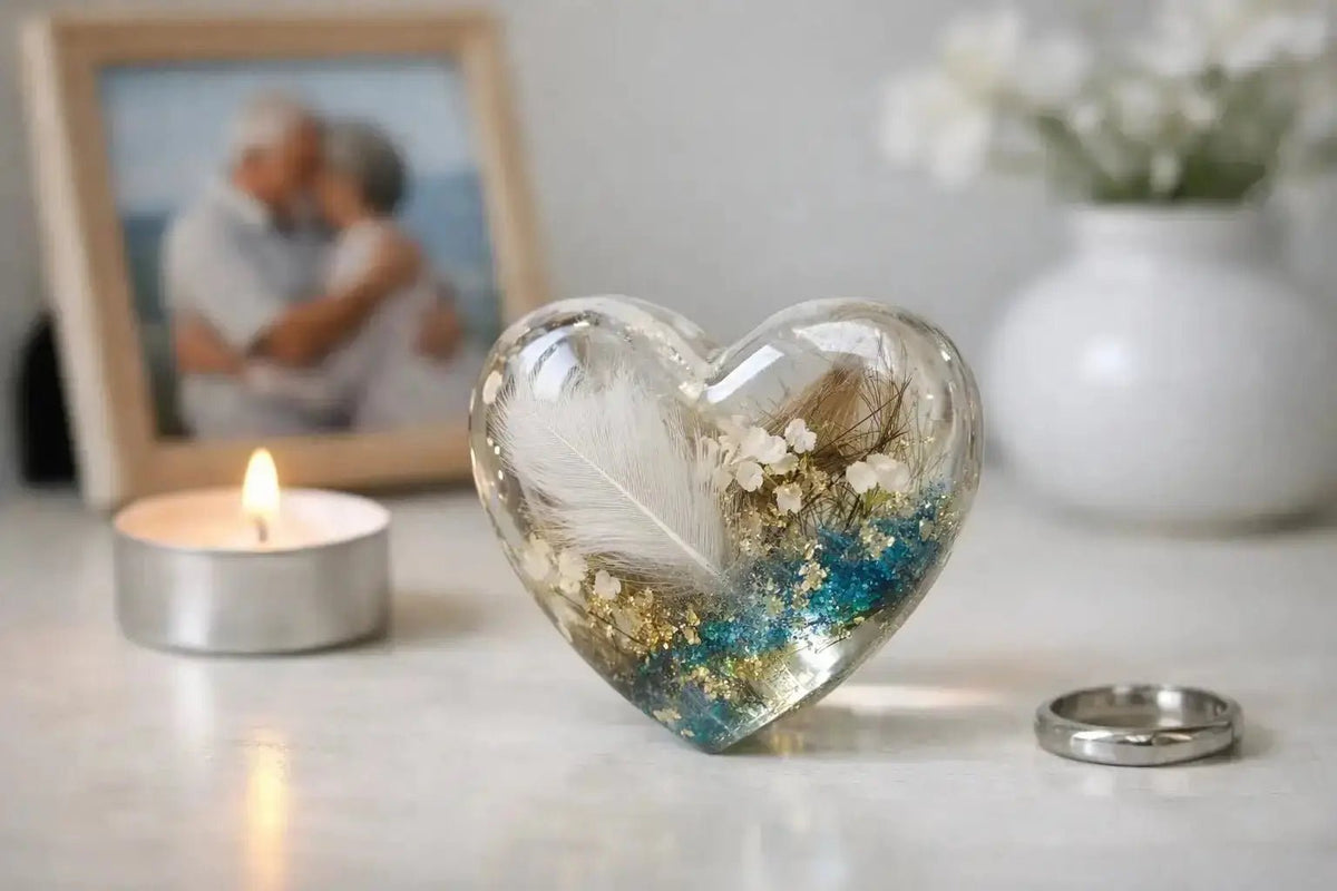 A Memorial Resin Heart Keepsake Story That Lasts