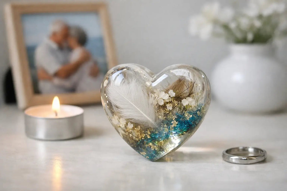 A Memorial Resin Heart Keepsake Story That Lasts