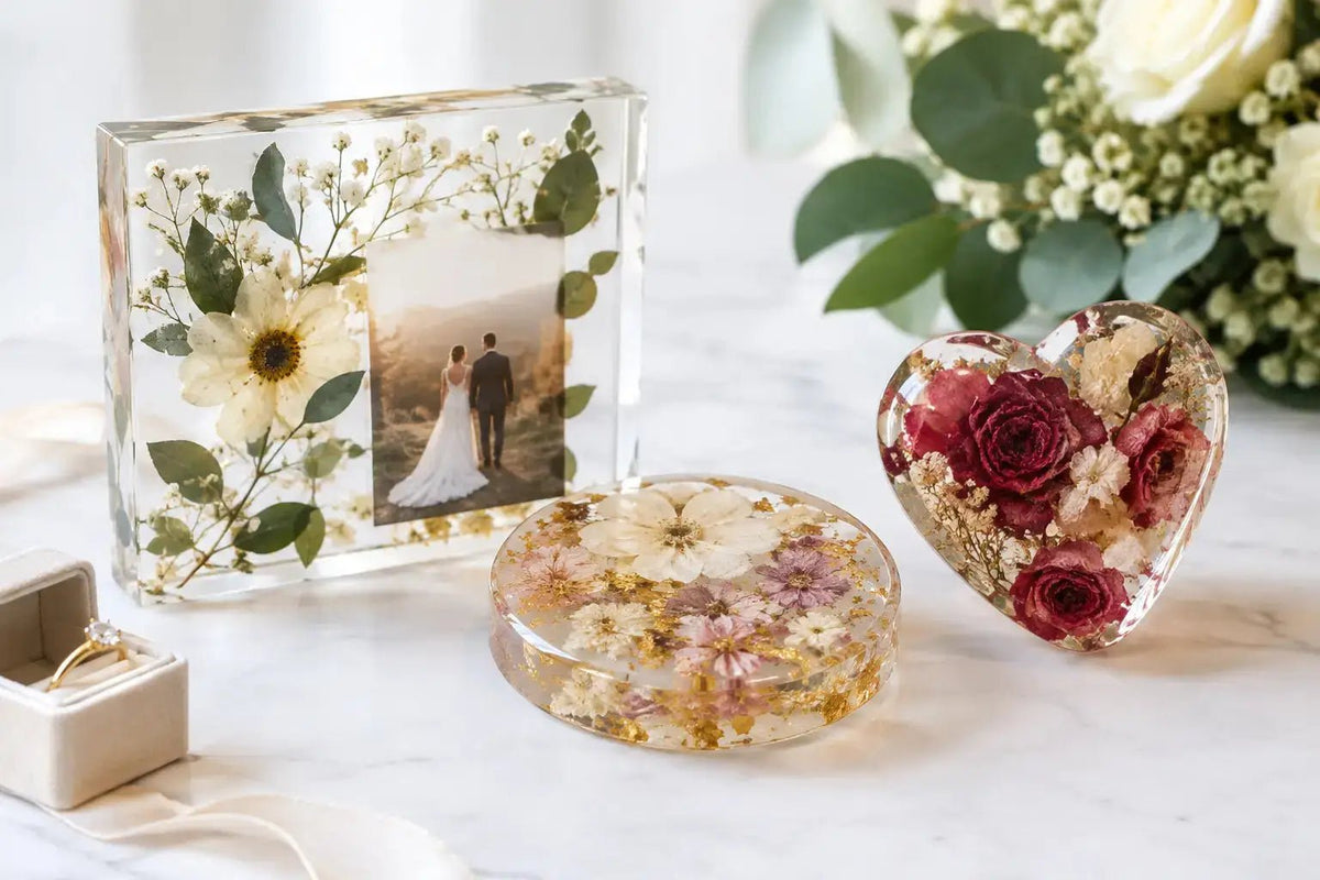 Custom Wedding Keepsake Resin Art Example Ideas