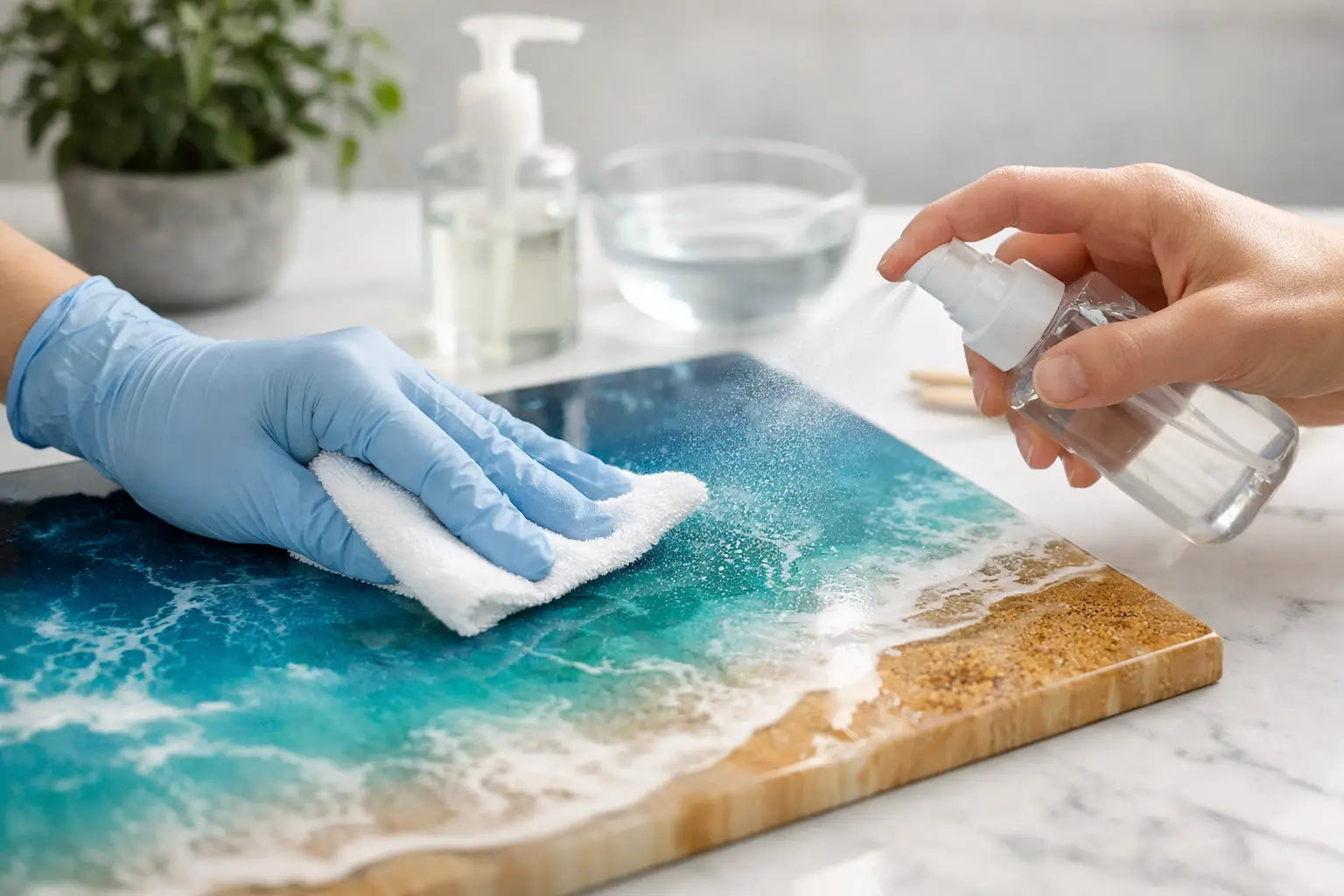 How to Clean Resin Art Safely at Home