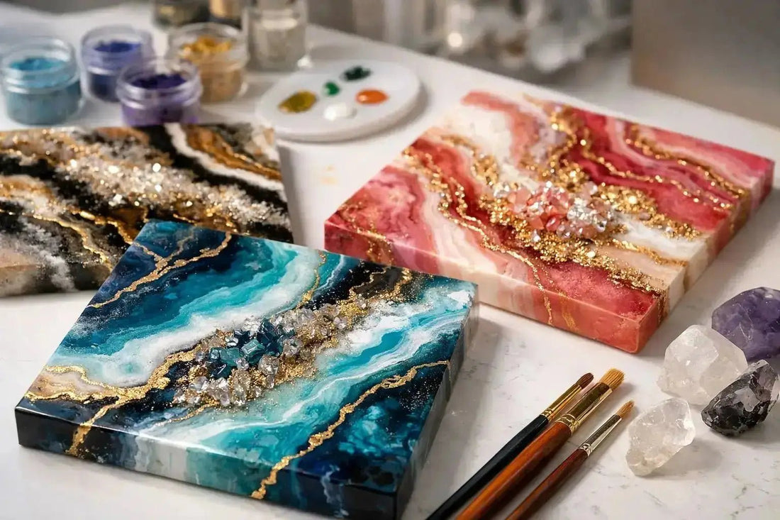 Geode Resin Painting Color Palette Ideas That Feel Like Magic