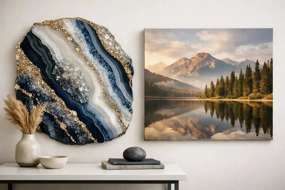 Geode Wall Art vs Canvas Prints: Which Fits?