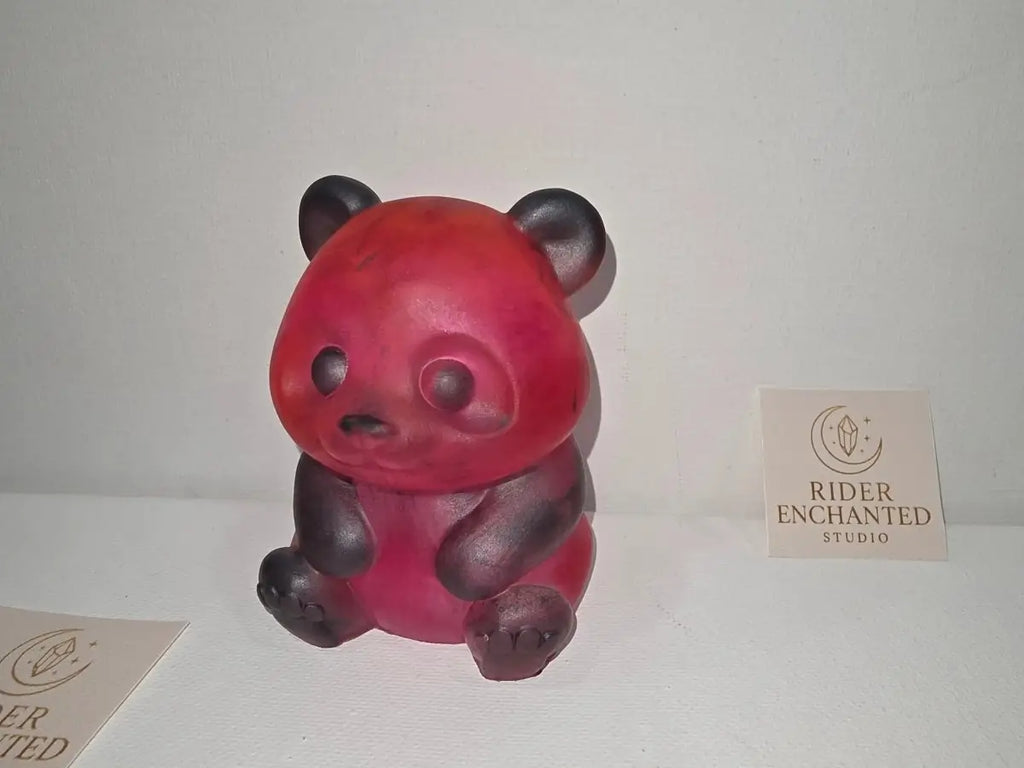 3" Panda Resin Figure Rider Enchanted Studio