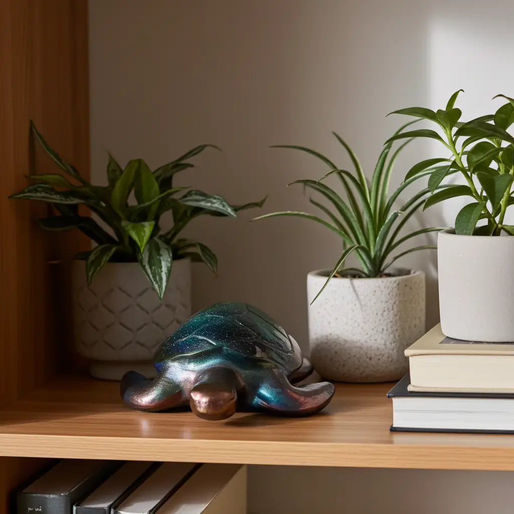 Resin Turtle – Ocean-Inspired Mini Décor - Rider Enchanted Studio