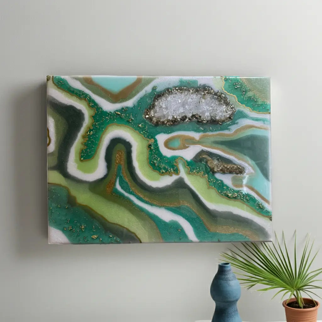Custom Geode Resin Painting - Rider Enchanted Studio