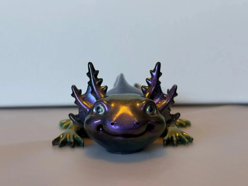 ✨ 7-Inch Resin Axolotl – The Shiny Little Salamander of Joy! ✨ Rider Enchanted Studio