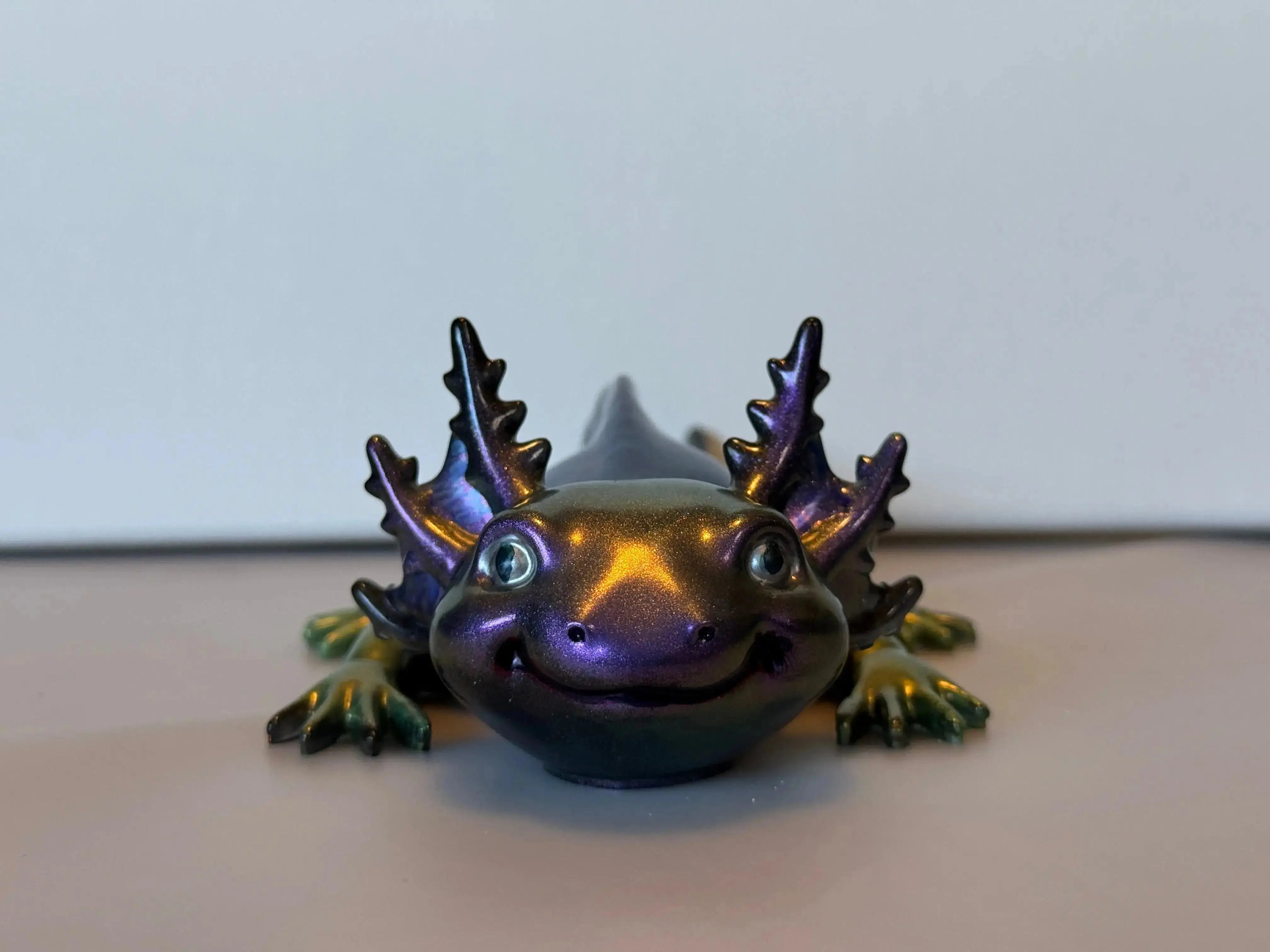 ✨ 7-Inch Resin Axolotl – The Shiny Little Salamander of Joy! ✨ Rider Enchanted Studio