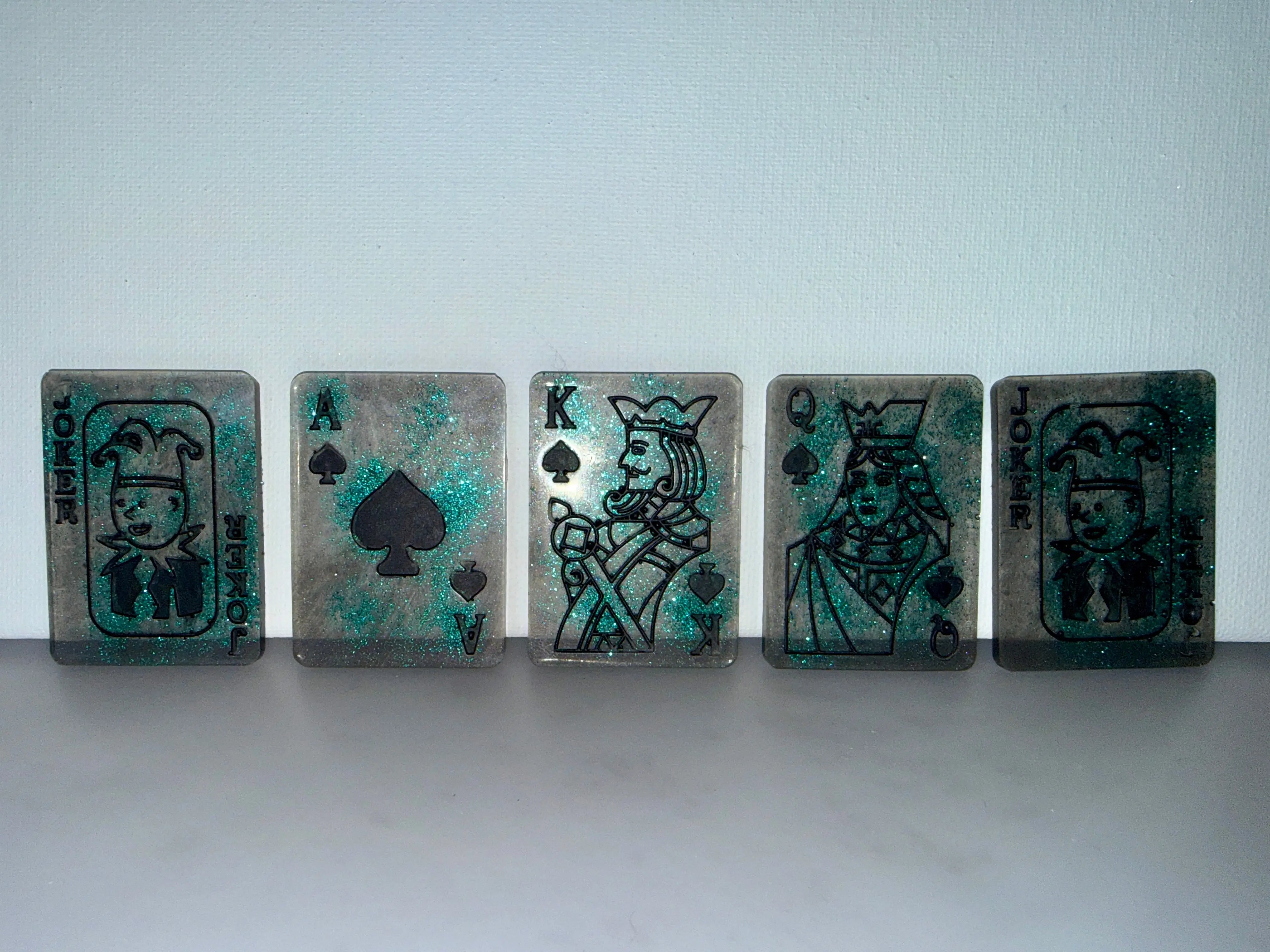 2-Inch Resin Playing Card Figures – Joker, Ace, King & Queen | Pocket-Sized Power Players Rider Enchanted Studio