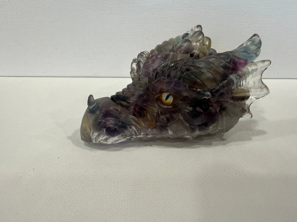 Fluorite Resin Head – 3" - Rider Enchanted Studio