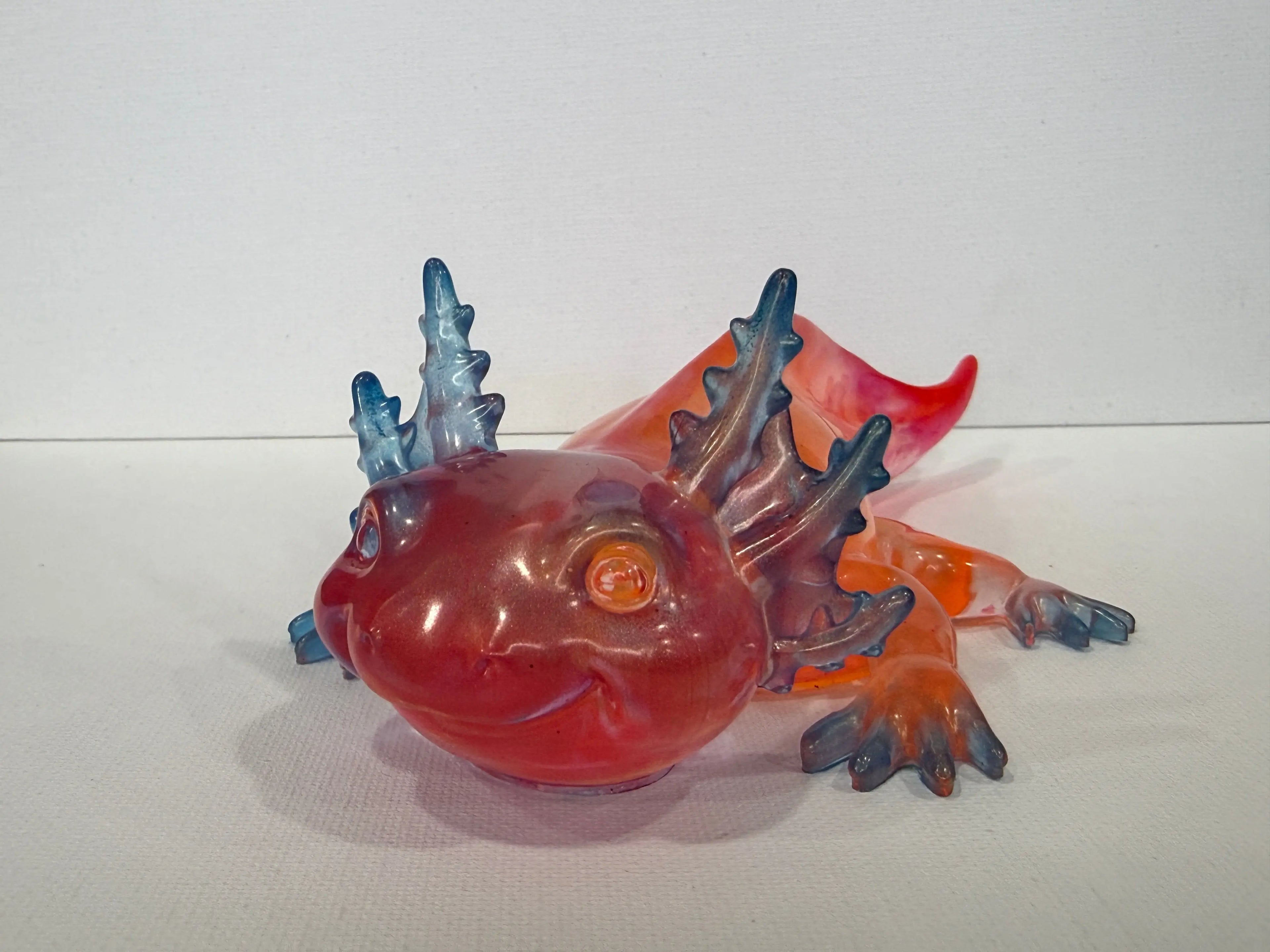 7-Inch Resin Axolotl – The Shiny Little Salamander of Joy! - Rider Enchanted Studio