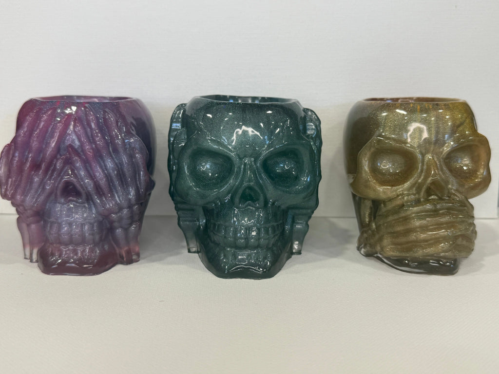 The Three Wise Skulls – A Modern Gothic Statement - Rider Enchanted Studio