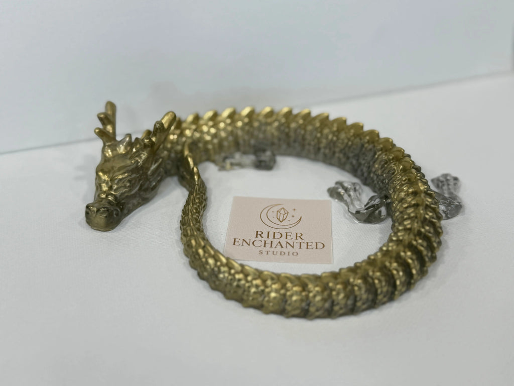 Gold and Black Dragon Rider Enchanted Studio