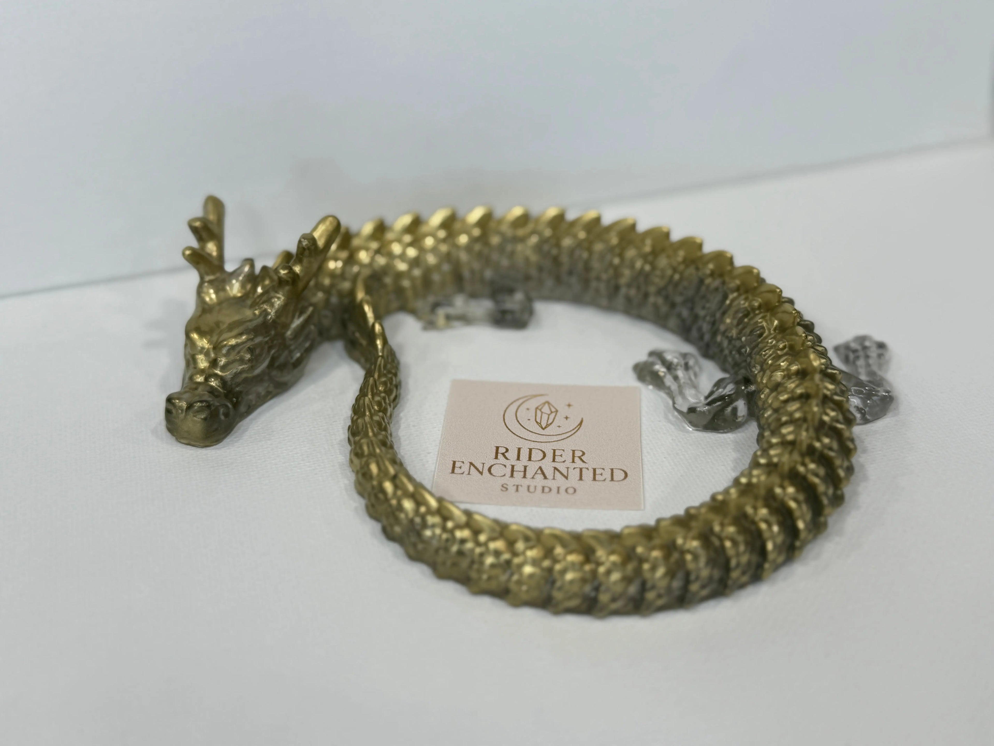 Gold and Black Dragon Rider Enchanted Studio