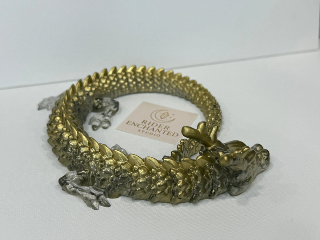 Gold and Black Dragon Rider Enchanted Studio