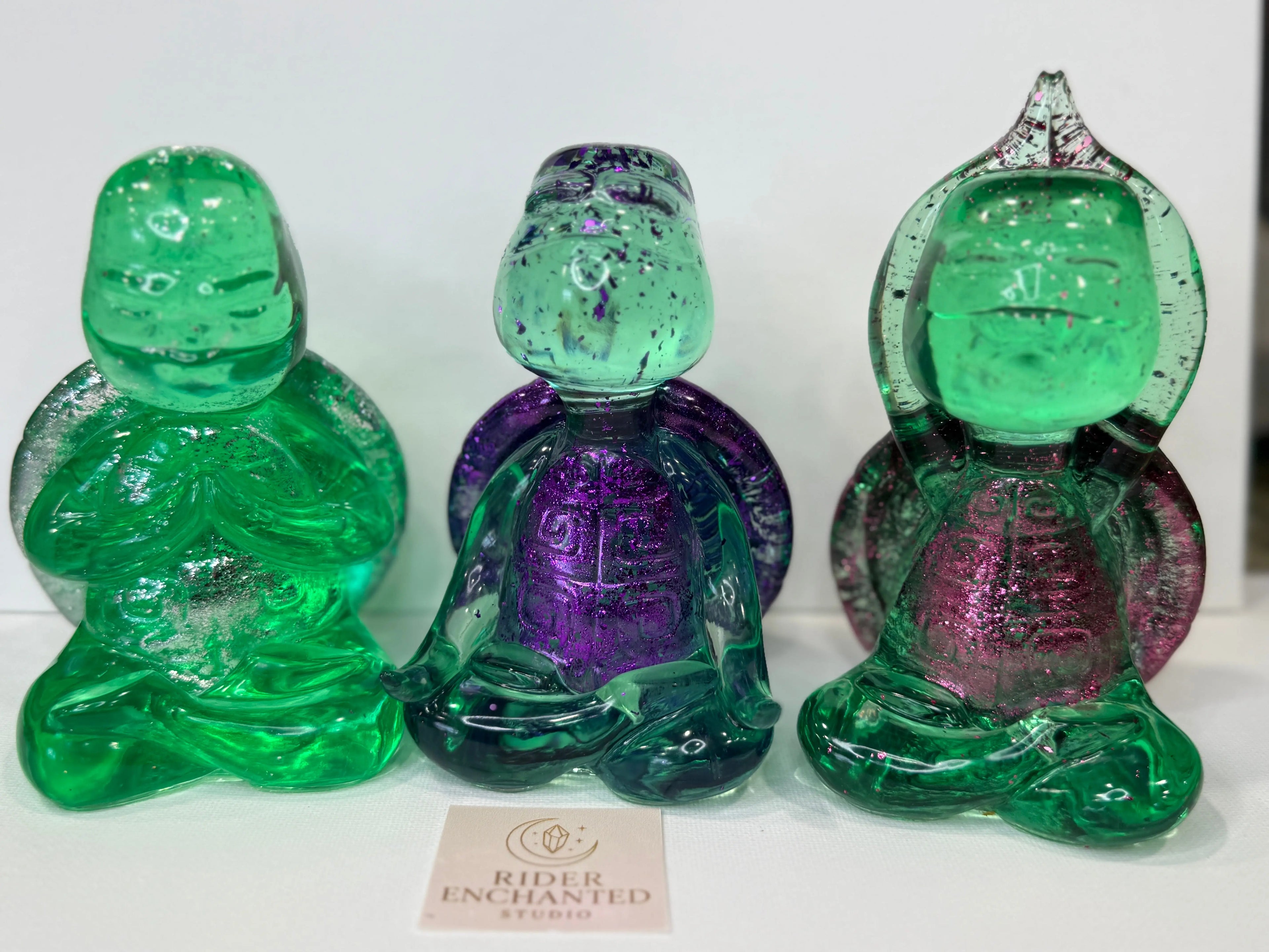 5-Inch Zen Turtle clear green – Your Tiny Master of Calm & Good Vibes Rider Enchanted Studio