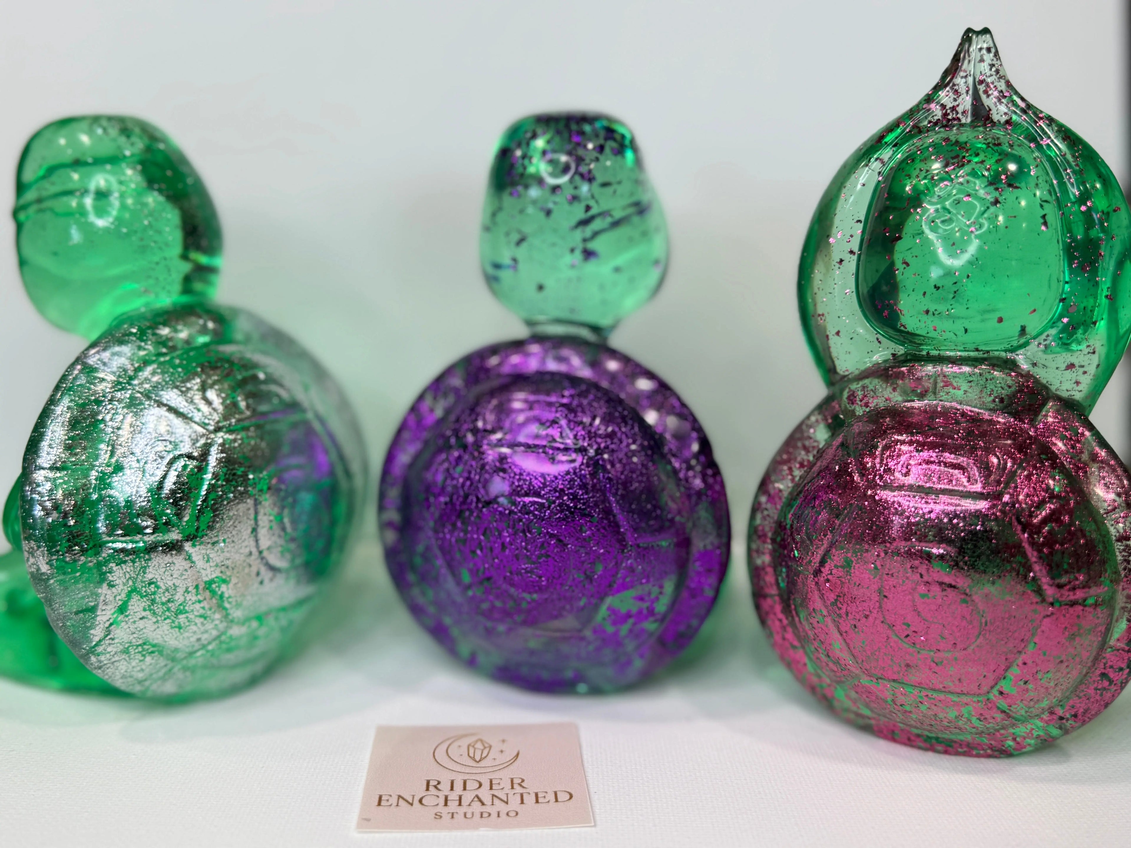 5-Inch Zen Turtle clear green – Your Tiny Master of Calm & Good Vibes Rider Enchanted Studio