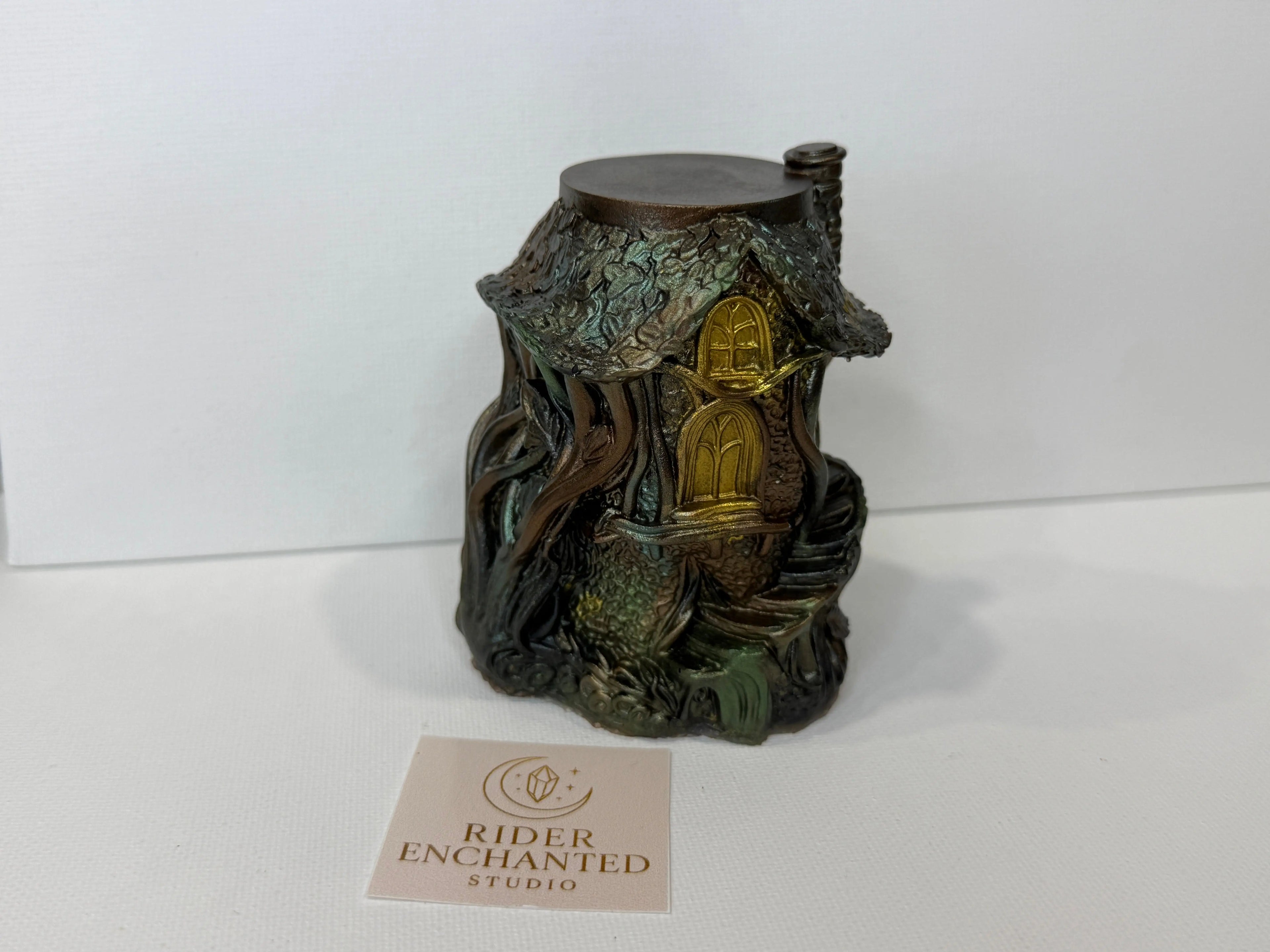 4-Inch Tree House Candle Holder – Your Tiny Forest Hideaway Rider Enchanted Studio