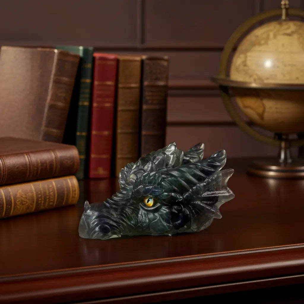 Fluorite Resin Head – 3" - Rider Enchanted Studio