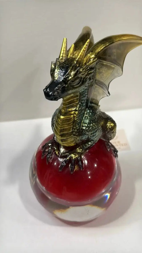 Dragon on Crystal Ball Rider Enchanted Studio