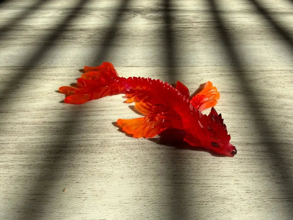 Fire Winged Dragon – 4‑Inch Handcrafted Mystic Guardian Rider Enchanted Studio