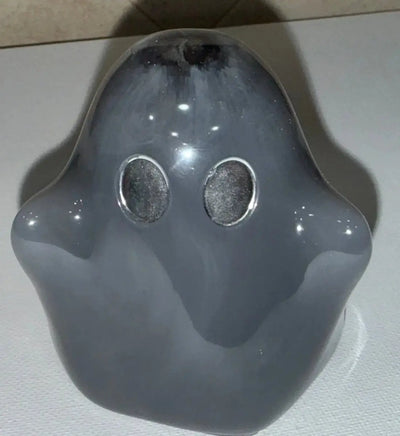 3" handmade epoxy resin ghost figurine — Smoky Gray, Rider Enchanted Studio