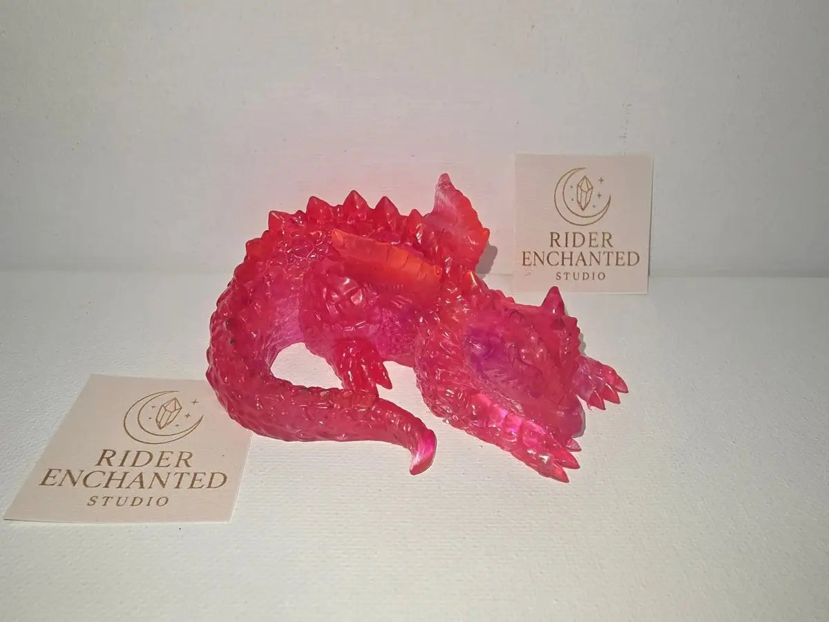 Sleeping Baby Dragon (4") – Handcrafted Epoxy Resin Dreamer Rider Enchanted Studio